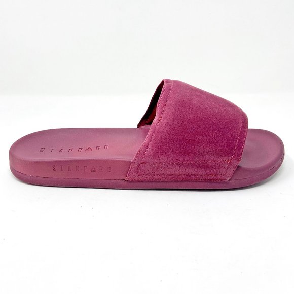 STNDRD Other - STNDRD Standard Los Angeles Monaco Suede Burgundy Mens Slide Sandals